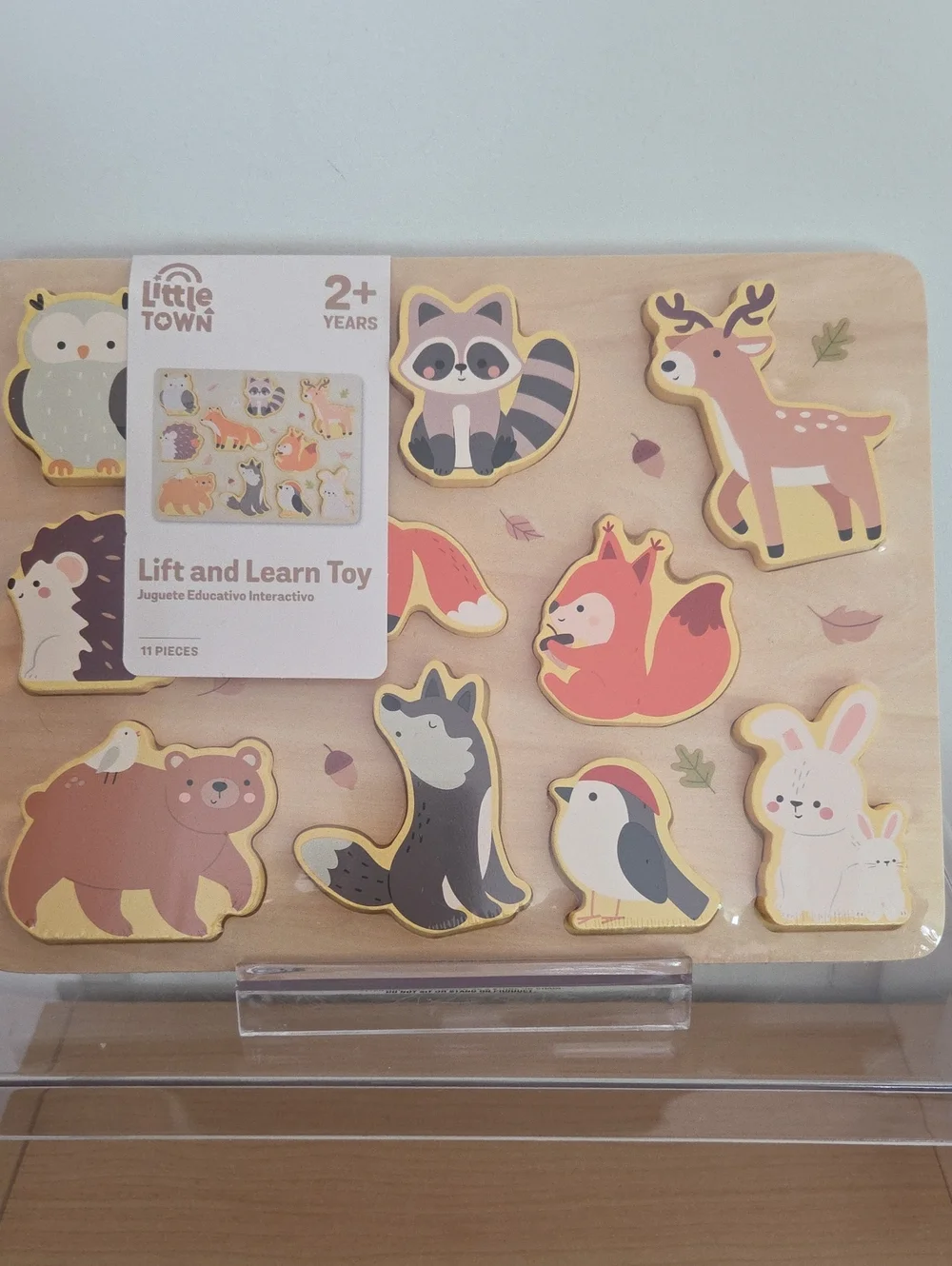 Lift & Learn Woodland Puzzle - Pink, Brown, White, NWT Ages 2+